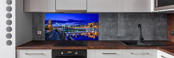 Platte für Küchenrückwand Breslau bei Nacht