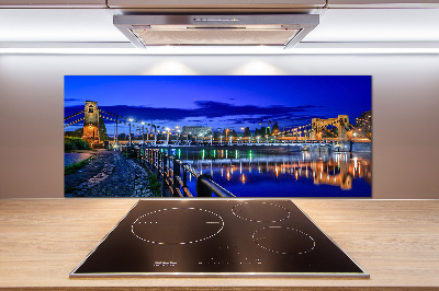 Platte für Küchenrückwand Breslau bei Nacht