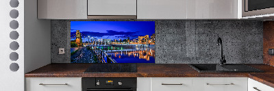 Platte für Küchenrückwand Breslau bei Nacht