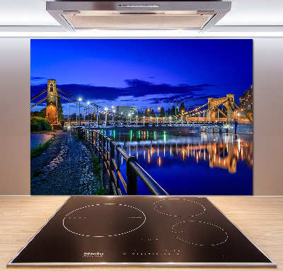 Platte für Küchenrückwand Breslau bei Nacht