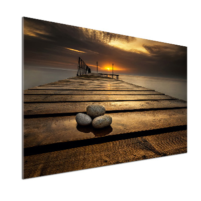 Platte für Küchenrückwand Holzsteg