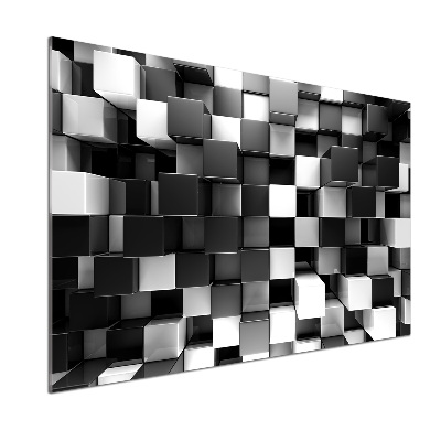 Glasrückwand für die küche Würfelabstraktion