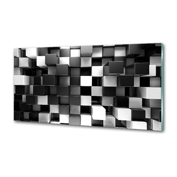 Glasrückwand für die küche Würfelabstraktion