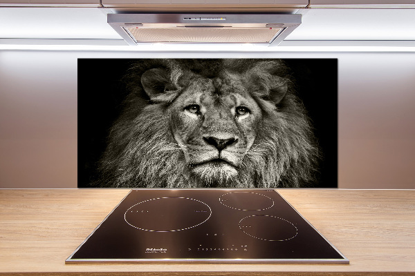 Glasrückwand für die küche Löwe