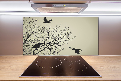 Platte für Küchenrückwand Krähen auf einem Baum