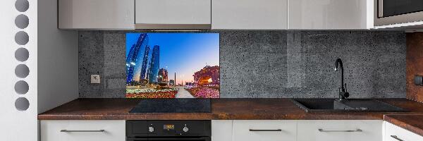 Glasrückwand für die küche Straßen von Abu Dhabi