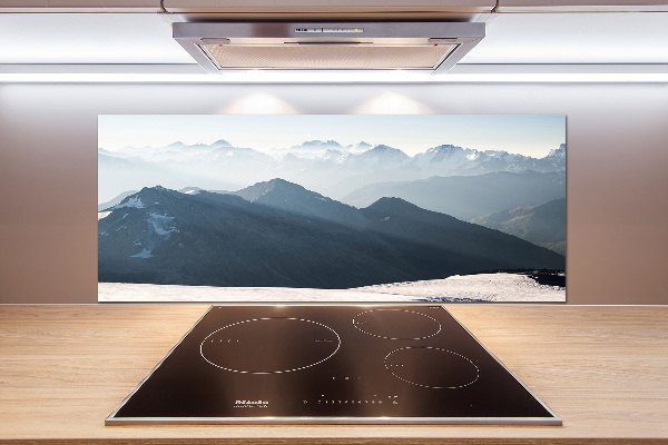 Glasrückwand für die küche Berggipfel