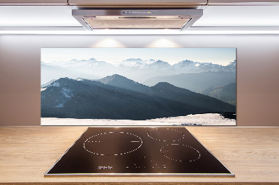 Glasrückwand für die küche Berggipfel