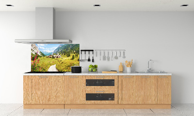 Platte für Küchenrückwand Weide in den Alpen