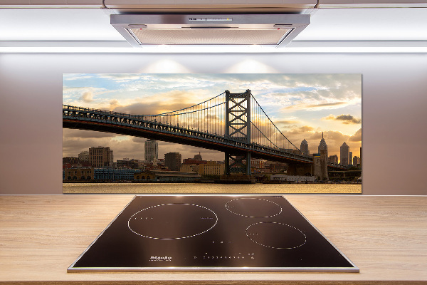 Glasrückwand für die küche Philadelphia-Brücke