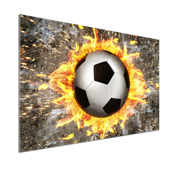 Platte für Küchenrückwand Brennende Fußballsäge