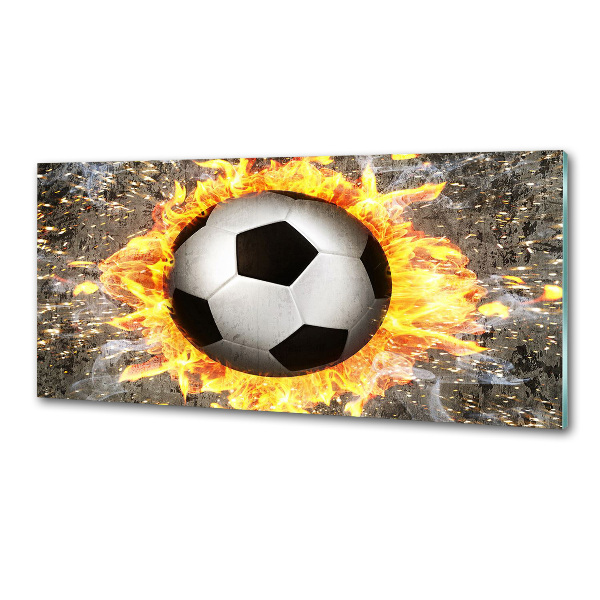 Platte für Küchenrückwand Brennende Fußballsäge