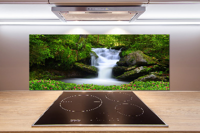 Küchen wandpaneel Wasserfall im Wald