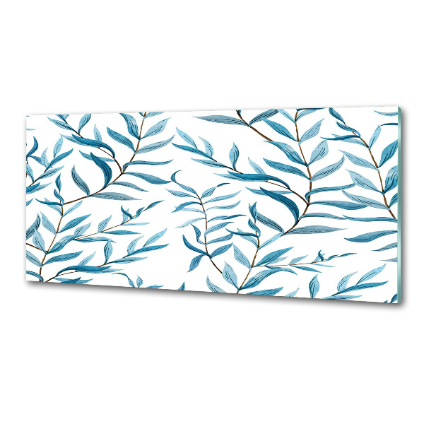 Glasrückwand für die küche Blätter