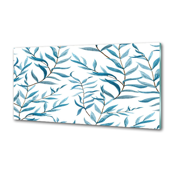 Glasrückwand für die küche Blätter