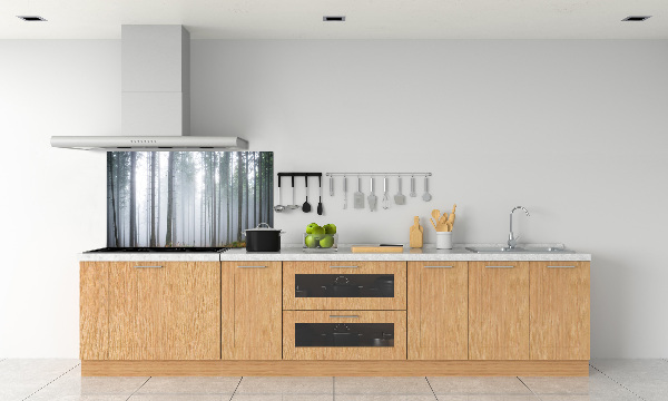 Platte für Küchenrückwand Nebel im Wald