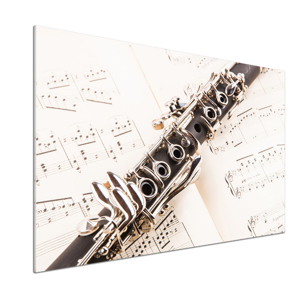 Glasrückwand für die küche Klarinette