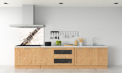 Glasrückwand für die küche Klarinette