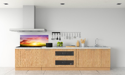 Glasrückwand für die küche Sonnenuntergang