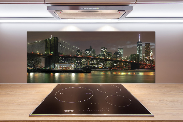 Küchen wandpaneel New York bei Nacht