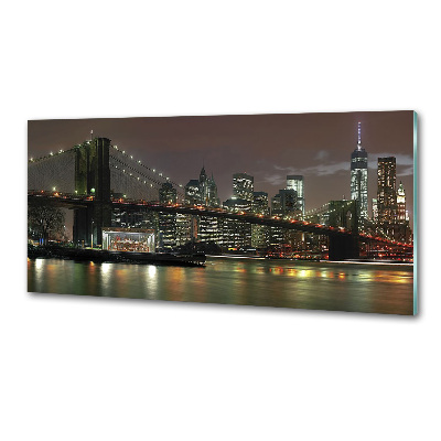 Küchen wandpaneel New York bei Nacht