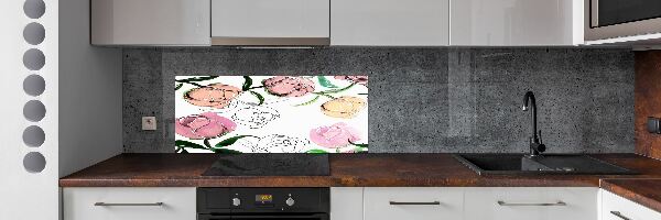 Glasrückwand für die küche Pfingstrosenknospen