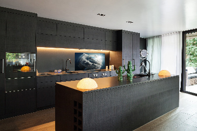 Glasrückwand für die küche Planet Erde