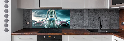 Küchen wandpaneel Der Start des Rennens