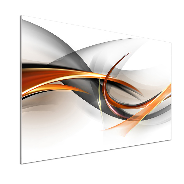 Glasrückwand für die küche Abstrakte Wellen