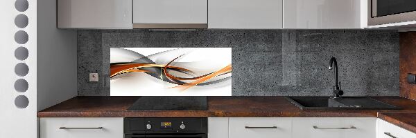 Glasrückwand für die küche Abstrakte Wellen