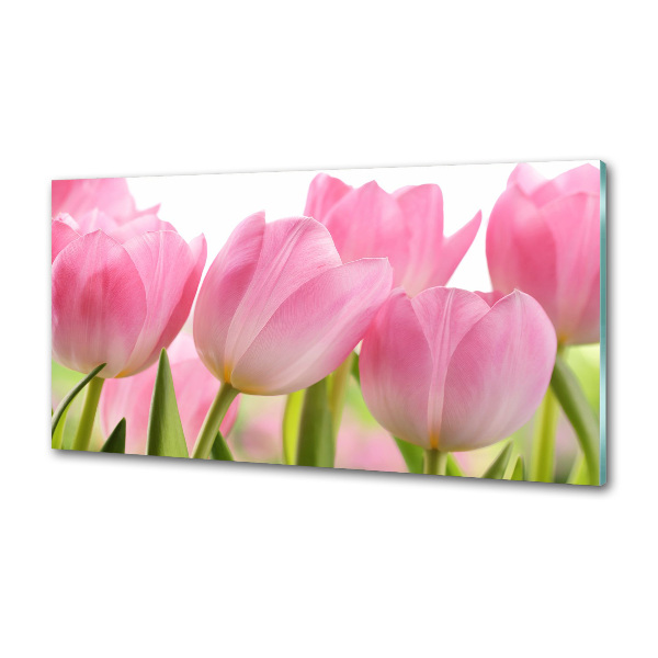 Platte für Küchenrückwand Rosa Tulpen