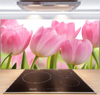 Platte für Küchenrückwand Rosa Tulpen