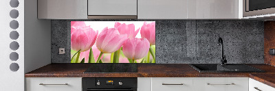 Platte für Küchenrückwand Rosa Tulpen