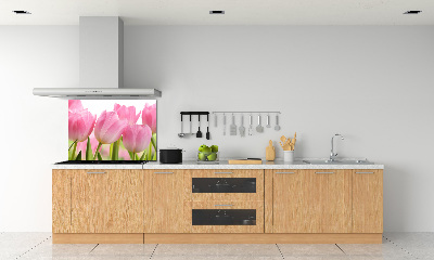 Platte für Küchenrückwand Rosa Tulpen