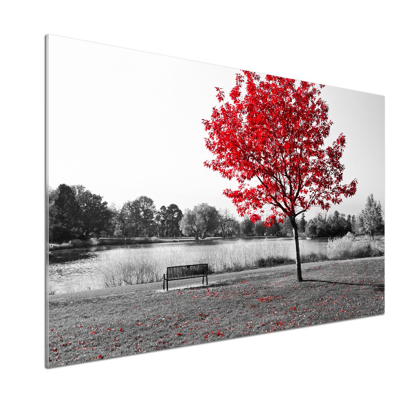 Küchen wandpaneel Roter Baum