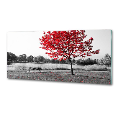 Küchen wandpaneel Roter Baum
