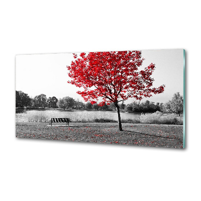 Küchen wandpaneel Roter Baum