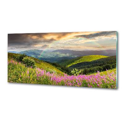 Glasrückwand für die küche Berglandschaft