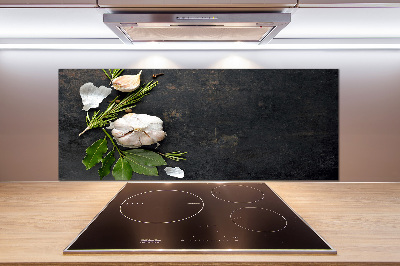 Platte für Küchenrückwand Knoblauch