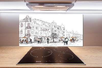 Platte für Küchenrückwand Altstadt