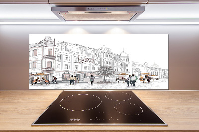 Platte für Küchenrückwand Altstadt