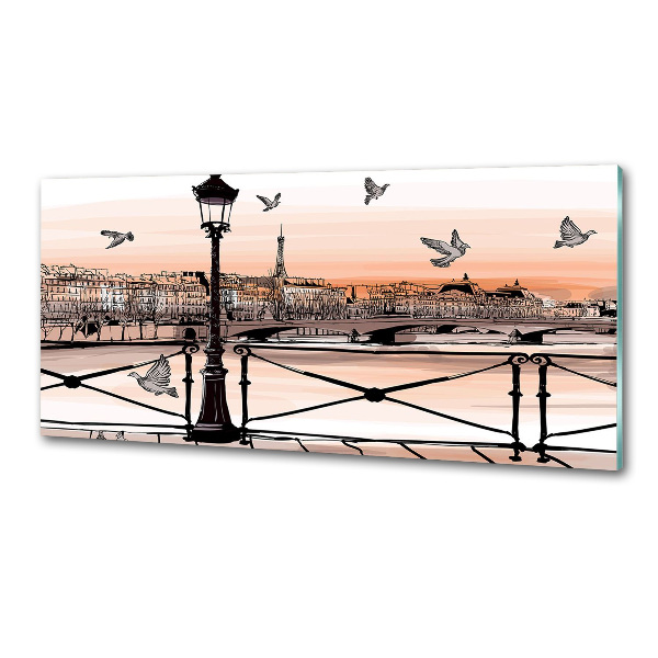 Platte für Küchenrückwand Dämmerung in Paris