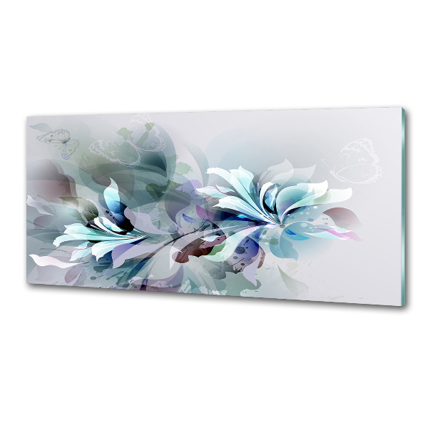Platte für Küchenrückwand Abstrakte Blumen