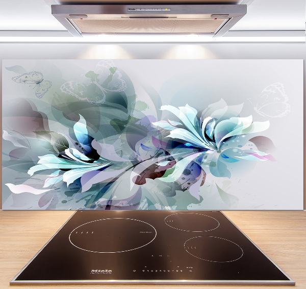 Platte für Küchenrückwand Abstrakte Blumen