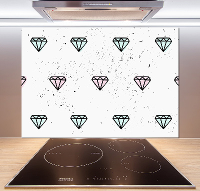 Platte für Küchenrückwand Diamanten