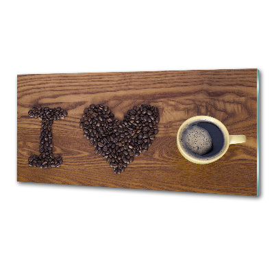 Glasrückwand für die küche Ich liebe Kaffee.