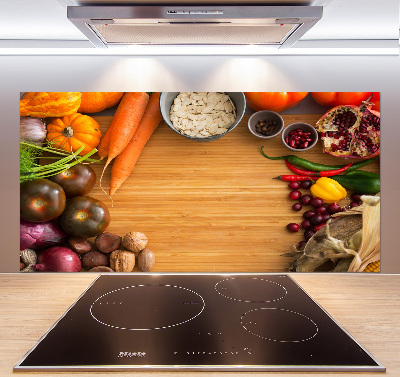 Küchen wandpaneel Herbstgemüse