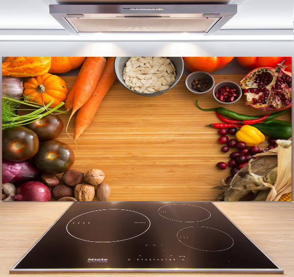 Küchen wandpaneel Herbstgemüse