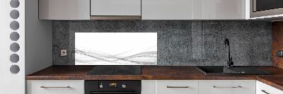 Glasrückwand für die küche Abstrakte Wellen