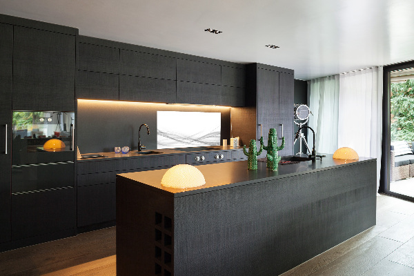 Glasrückwand für die küche Abstrakte Wellen